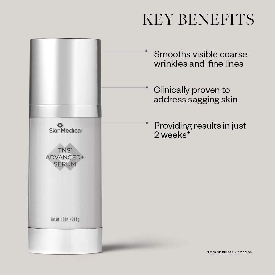 SkinMedica TNS Advanced+ Serum - Our Premium Facial Skin Care Product, the Secret to Flawless Skin. Age-Defying Face Serum for Women is Proven to Address Wrinkles and Fine Lines for Glowing Skin,1 Oz